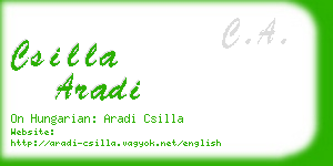 csilla aradi business card